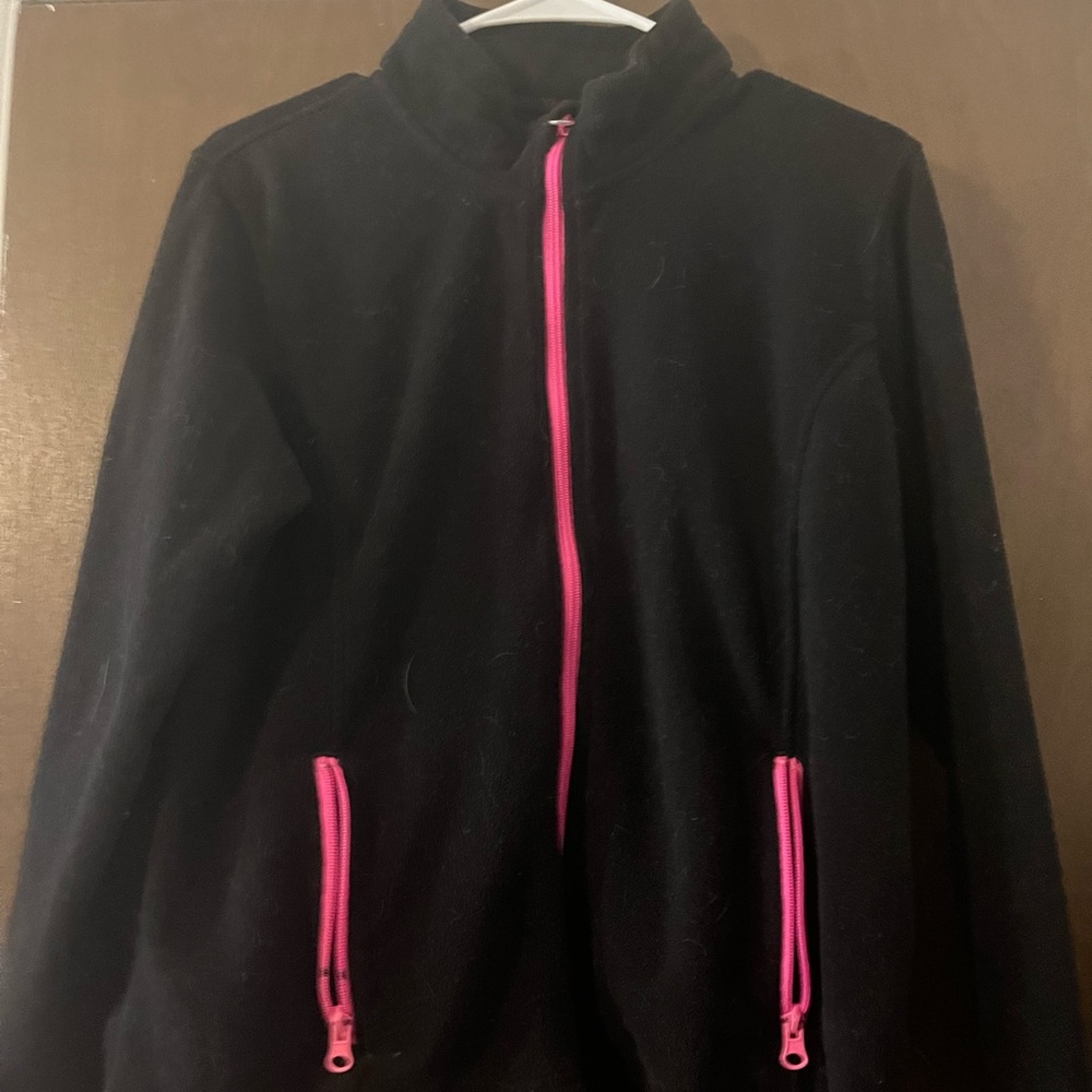 Black and pink zip up jacket good condition